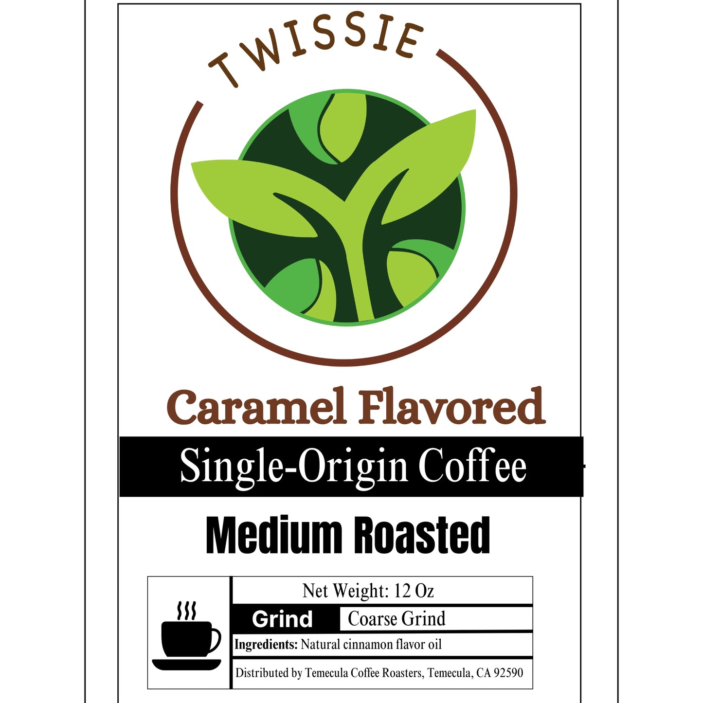 Shop Caramel Flavored Coffee online – medium roast specialty beans with all-natural caramel flavor, packaged for freshness and rich taste