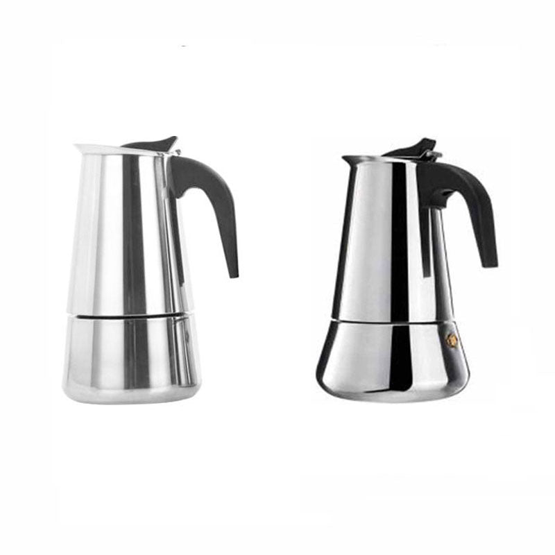 Anti-scald handle Moka Pot for safe and easy espresso making on any stove