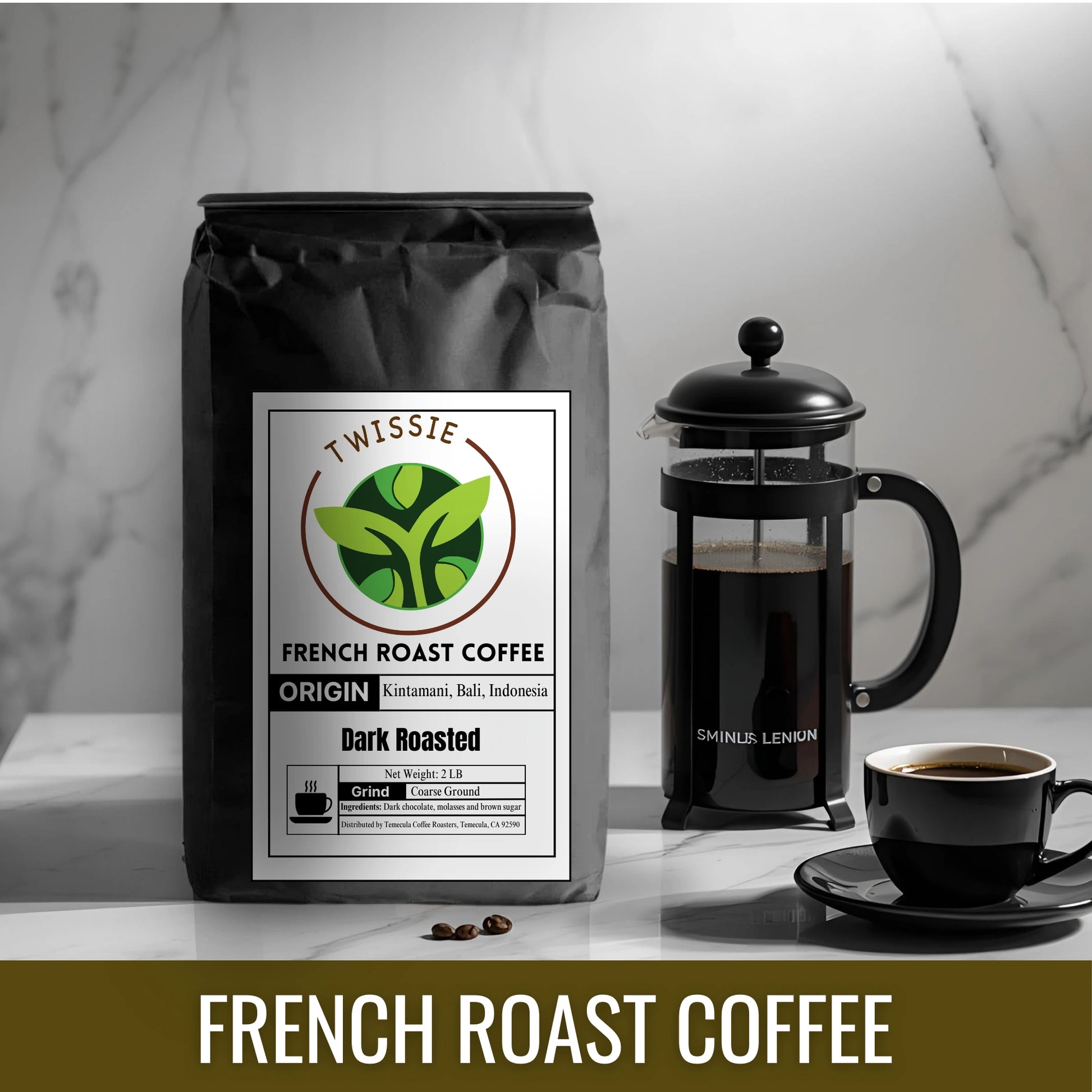 Buy French Roast Coffee online – bold dark roast coffee beans with rich smoky flavor