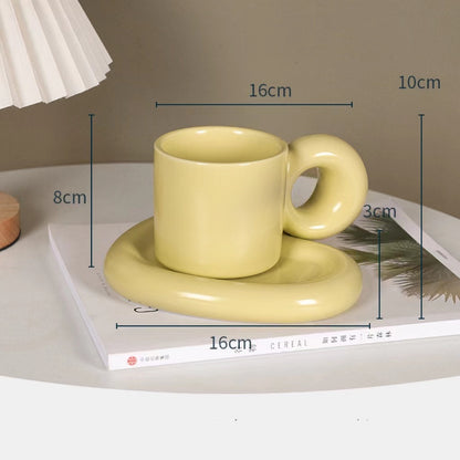 Nordic Double Wall Coffee Mugs - 2-Piece Insulated Ceramic Set - Twissie