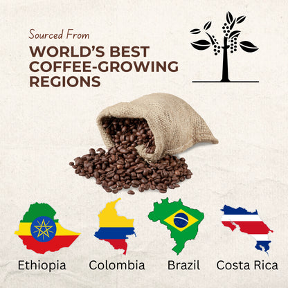 Shop House Blend Coffee sourced from world-class coffee growing regions for premium quality taste