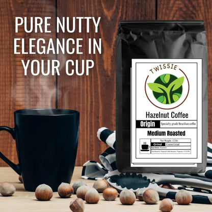 Shop Hazelnut Coffee – elegant gourmet medium roast coffee for a premium coffee experience at home or office