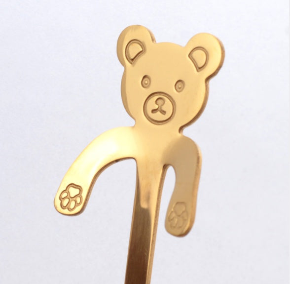 Cute Coffee Spoons Cat & Bear  - Creative Cartoon Handle Stainless Steel Stirring Spoon - Twissie
