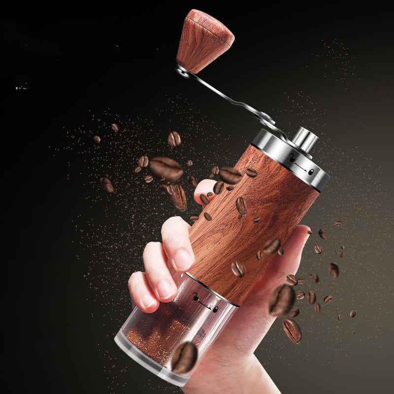 Manual Coffee Grinder – Portable 304 Stainless Steel Hand Coffee Grinder with Wood Grain Design - Twissie