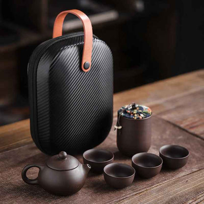 “Travel tea set with carrying case – best portable gift set for tea enthusiasts and travelers”