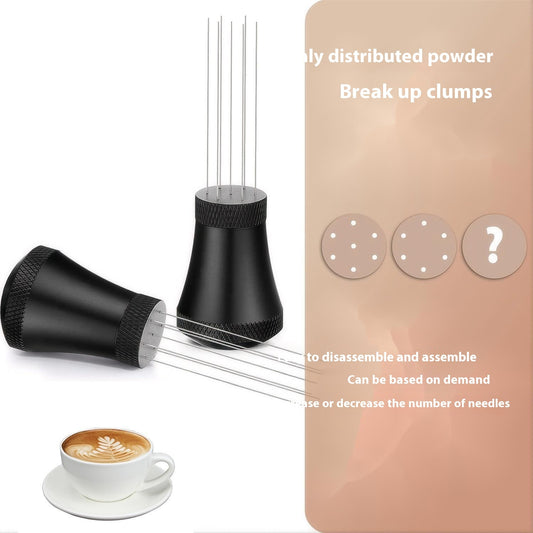 Coffee Cloth Needle Stainless Steel Needle Coffee Distributor Suit With Base - Twissie