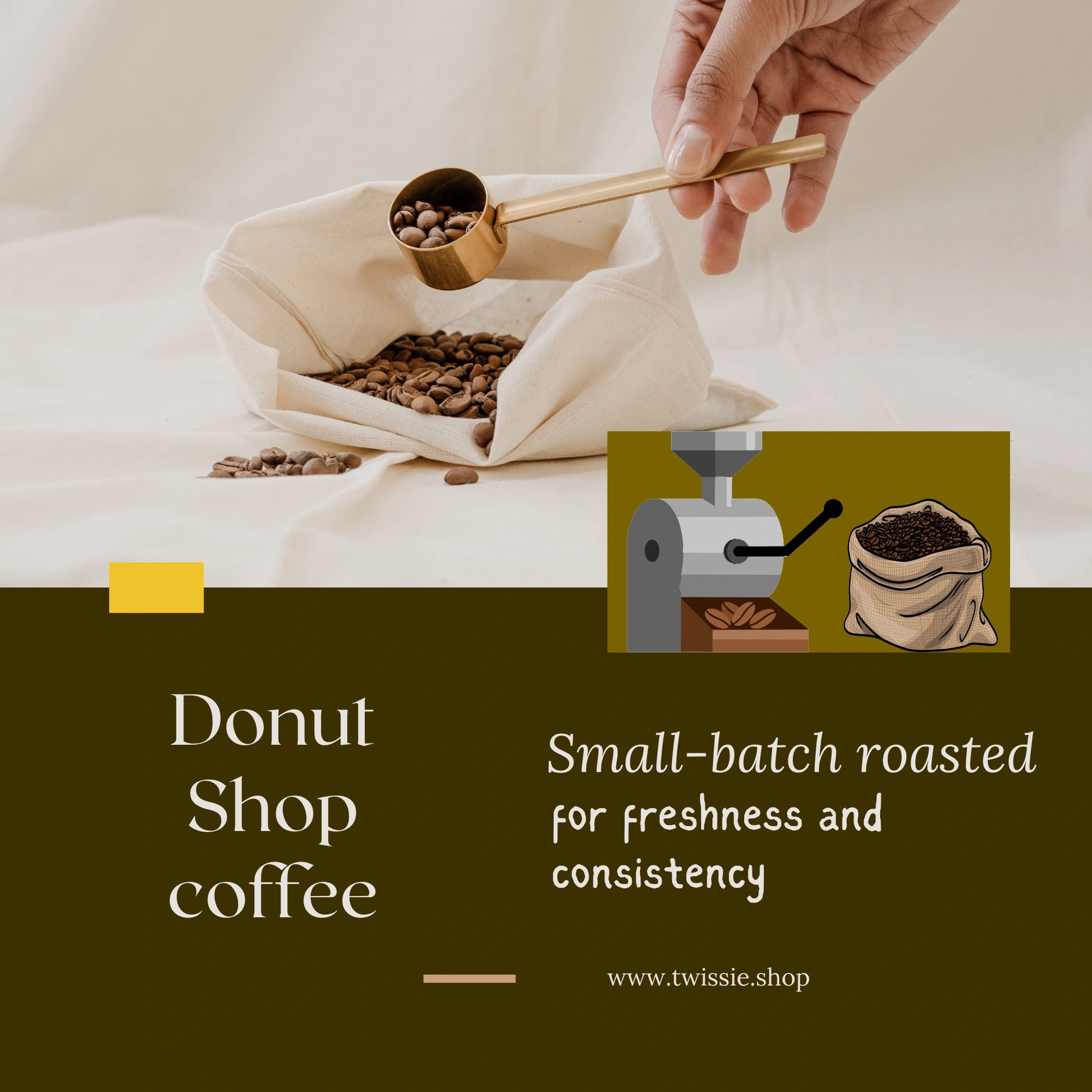 Order small-batch roasted Donut Shop Coffee-Twissie