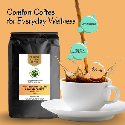 Buy Ethiopia Natural Coffee – antioxidant-rich light-medium roast coffee for everyday wellness and energy