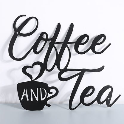 Metal COFFEE AND TEA Wall Hanging - Twissie