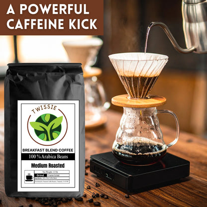 Shop Breakfast Blend Coffee for a powerful caffeine kick - Twissie
