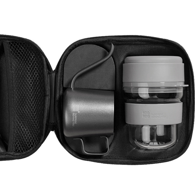 Gift for coffee lovers - artisanal hand-made glass travel cup kit