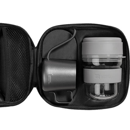 Gift for coffee lovers - artisanal hand-made glass travel cup kit