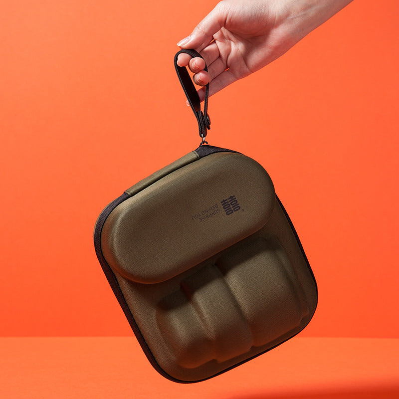 Eco-friendly glass travel mug - pure taste coffee cup with carry case