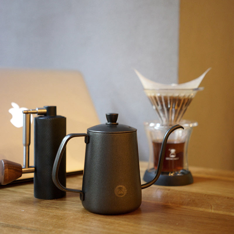 Manual coffee grinder and brewer kit for camping and adventure