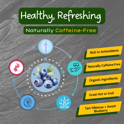 Hibiscus Berry Tea — Organic Blueberry & Rooibos Blend (Loose / Sachets)