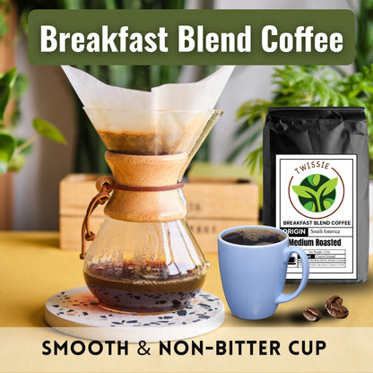 Buy Breakfast Blend coffee online – smooth, balanced morning coffee perfect for starting your day
