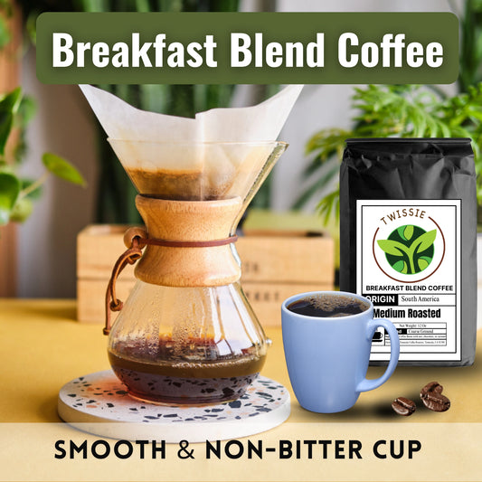 Buy Breakfast Blend coffee online – smooth, balanced morning coffee perfect for starting your day