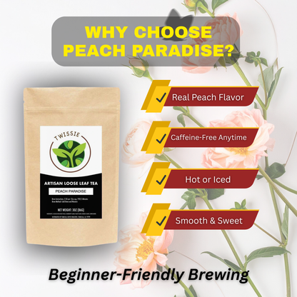 Peach Paradise — Peach Tea Herbal (Loose Leaf / Sachets)