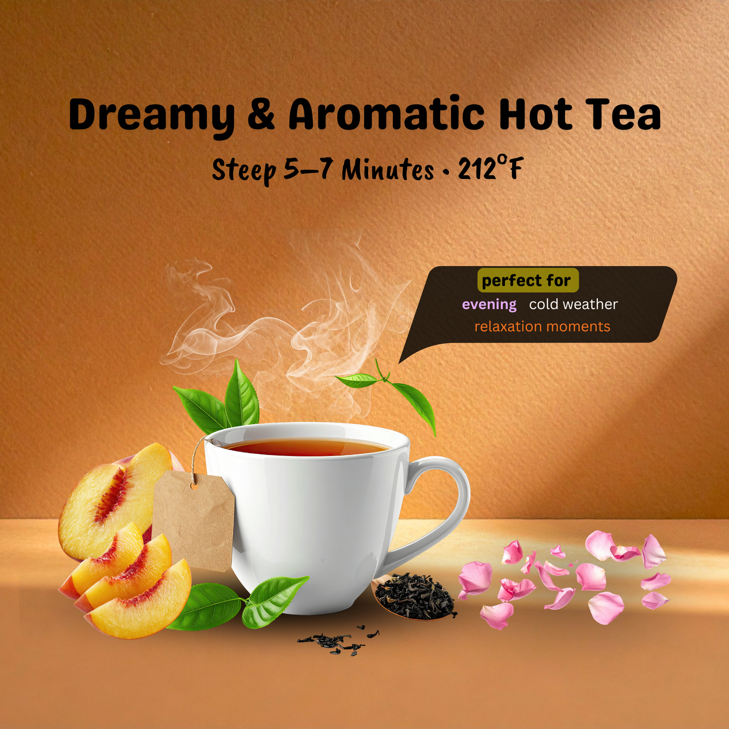 Peach Paradise — Peach Tea Herbal (Loose Leaf / Sachets)