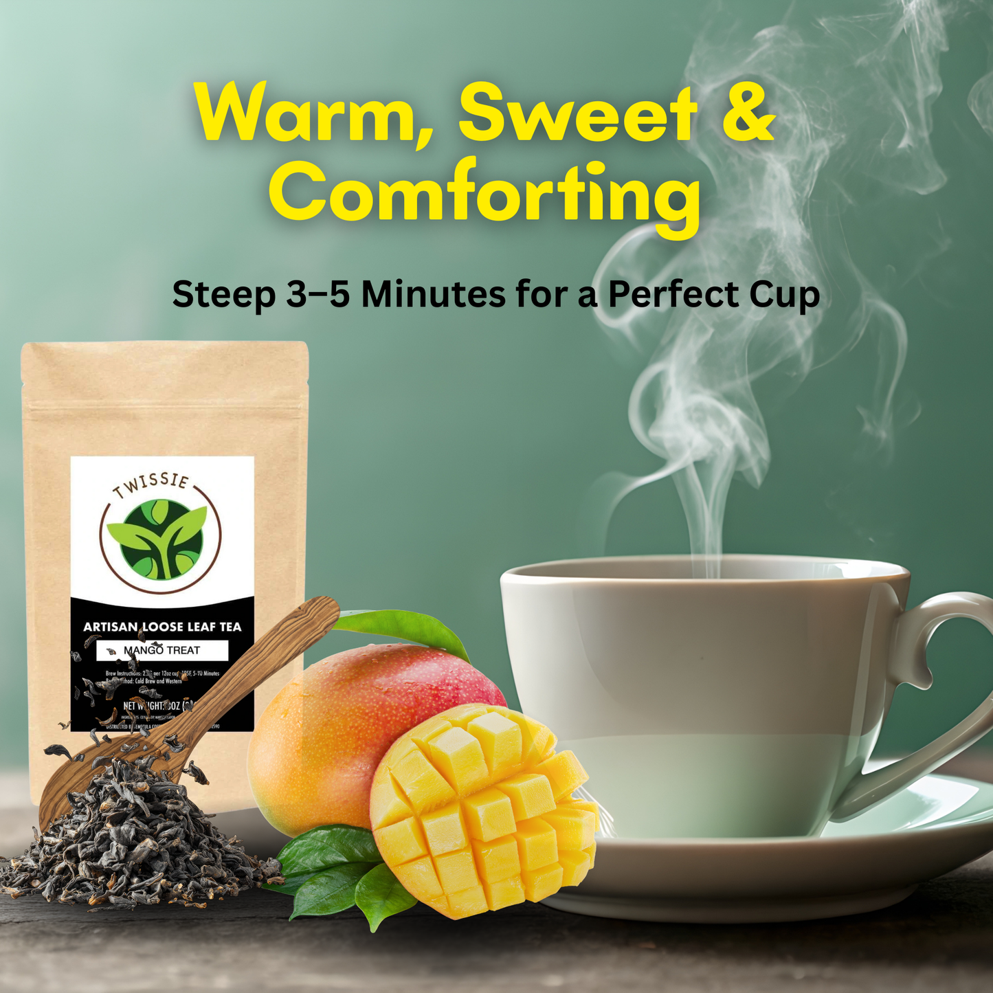 Refreshing Mango Tea — Tropical Mango Tea (Loose / Sachets)