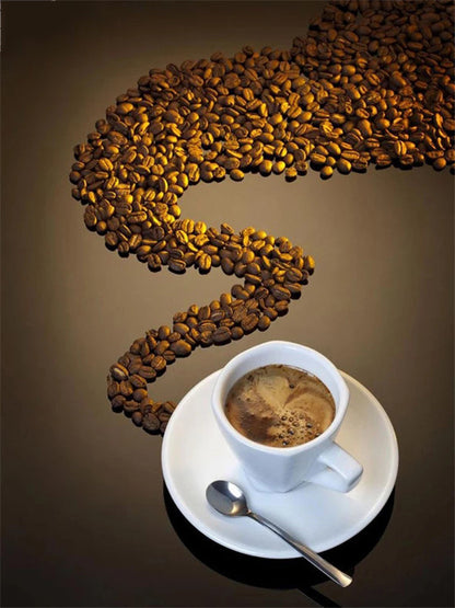 Diamond  Coffee Mosaic Landscape Painting - Twissie