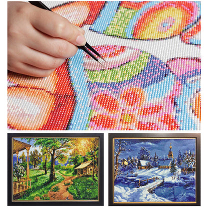 Diamond  Coffee Mosaic Landscape Painting - Twissie