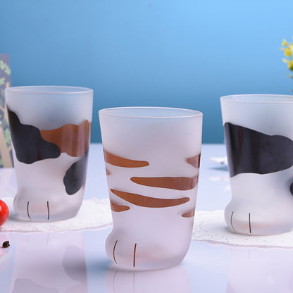 Creative Cute Cat Paws Glass Tiger Paws Mug Office Coffee Mug Tumbler Personality Breakfast Milk Porcelain Cup Gift - Twissie