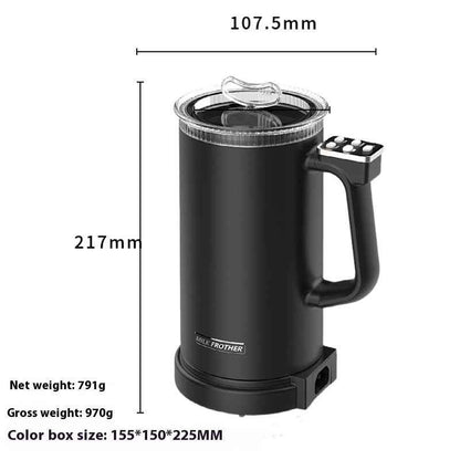 Automatic Hot/Cold Milk Frother - One-touch operation for both warm and chilled drinks - Get cafe-quality milk preparation instantly