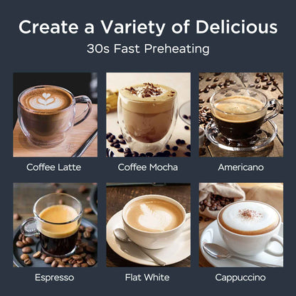Finished cappuccino made with Geek Chef - Beautiful layered drink ready to enjoy