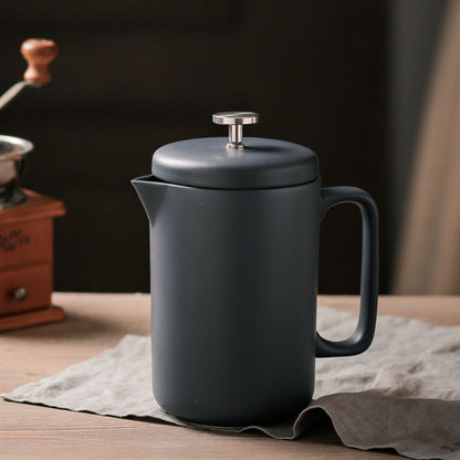 French Press Coffee Maker 1050ml — Heat-Resistant Ceramic Pot with Milk Filter - Twissie