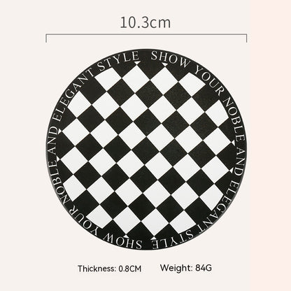 Retro Chessboard Coffee Cup Mat - Twissie