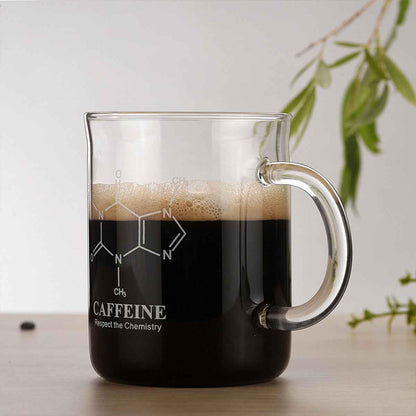 1 PCS Transparent Tape With High Borosilicate Glass Cup, Coffee Cup, Coffee Sharing Cup With Scale Identification - Twissie