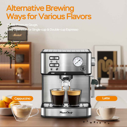 Milk frothing wand creating microfoam - Professional steam power for lattes and cappuccinos - Master latte art with commercial-grade steam