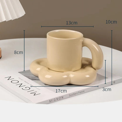 Nordic Double Wall Coffee Mugs - 2-Piece Insulated Ceramic Set - Twissie