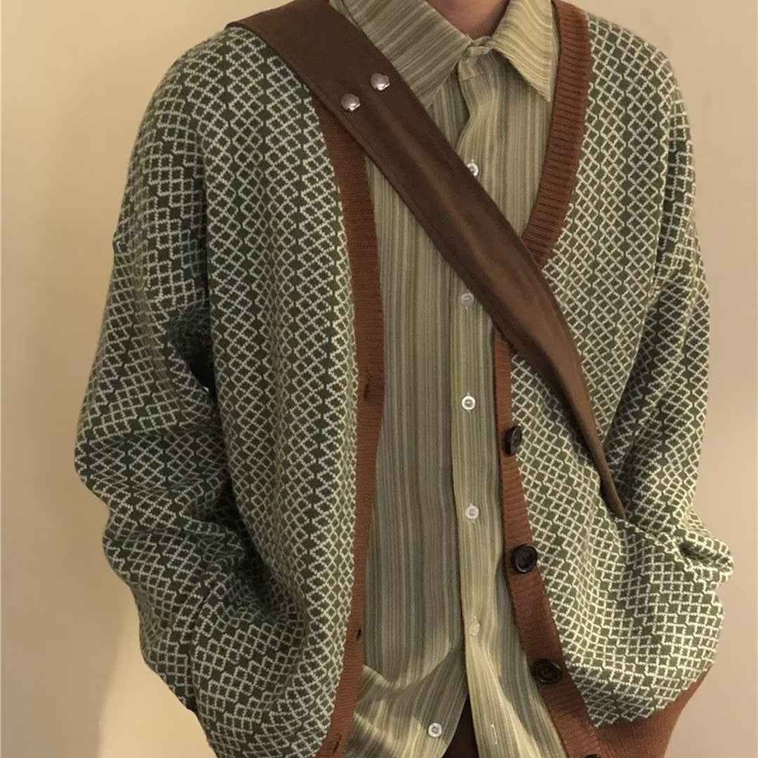 Tide Coffee Vintage Knitted Cardigan Vest - Twissie