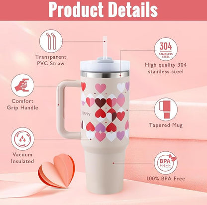 Gym water bottle with straw - large capacity insulated tumbler for workouts